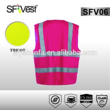 2015 New Products Safety Clothing Wholesale Pink Safety Vest With Velcro EN ISO